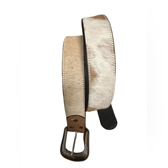 Accessories - Stylish Tan Leather Cowhide Belt